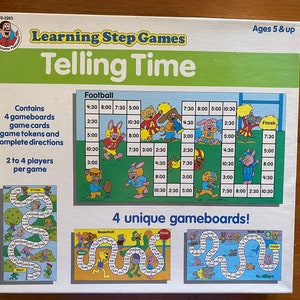 Frank Schaffer-publicaties TELLING TIME-spel: 4 unieke speelborden, vanaf 5 jaar