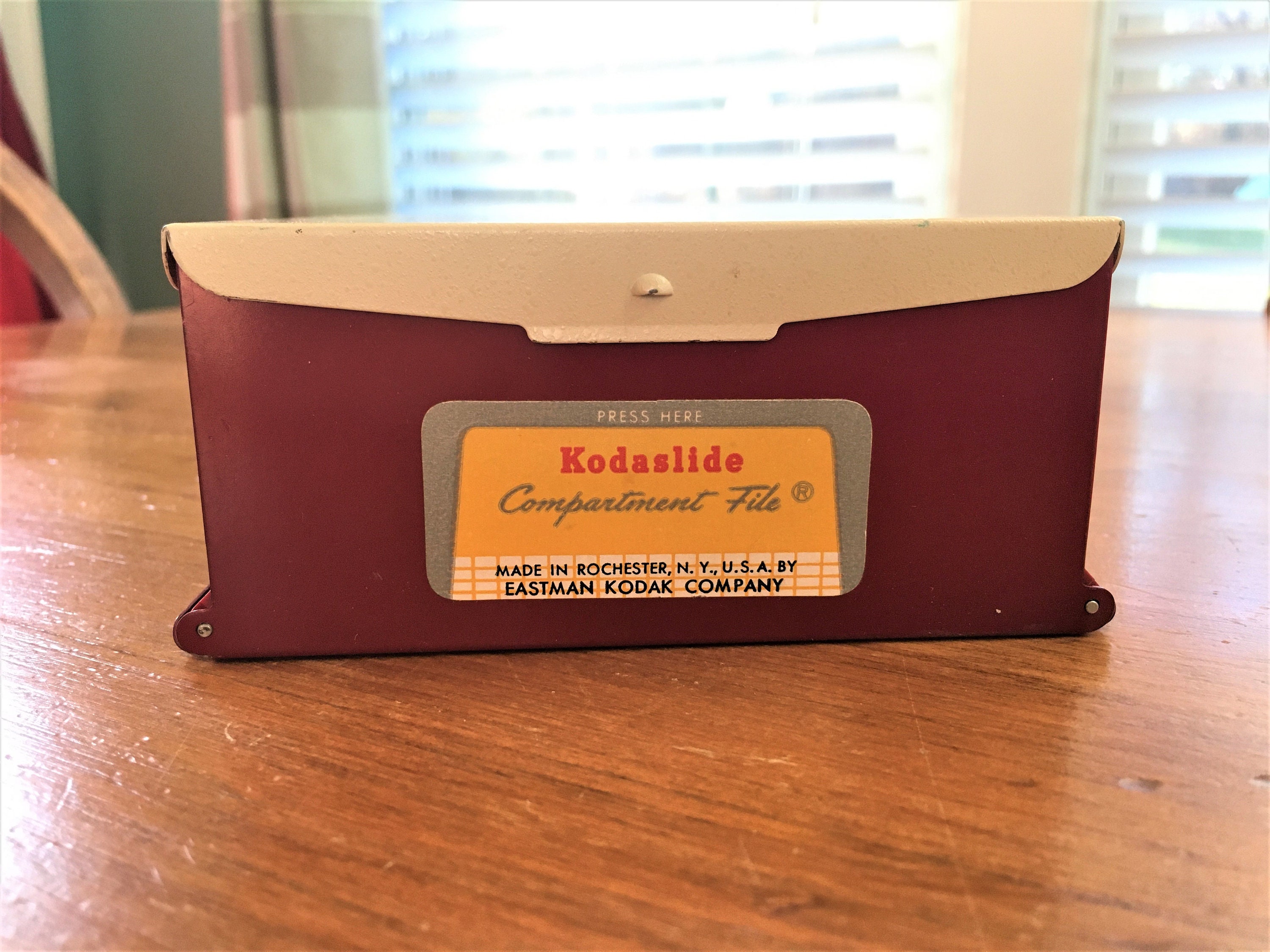 Vintage Kodak Kodaslide Compartment File ~Metal Box~Slide Holder~Picture  Storage