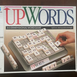 UpWords - The 3-Dimensional Word Game by Milton Bradley (1988) - COMPLETE