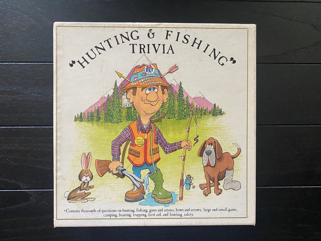 Hunting and Fishing Trivia Board Game Vintage 1985 Mountain Etsy