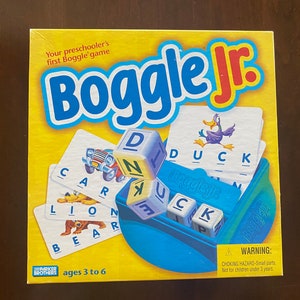 Boggle Jr. - Your Preschooler&#39;s First Boggle Game,  Parker Brothers 1998 Word Spelling Game - COMPLETE