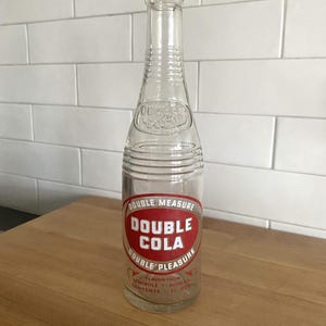 Vintage 1960&#39;s DOUBLE COLA Ribbed Glass 12 oz. Duraglass Soda Bottle, Double-Cola Bottling Company, Richmond, MO