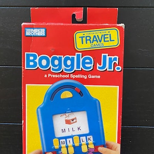 Travel Edition! Boggle Jr. Preschool Spelling Game (1994) by Parker Brothers - COMPLETE
