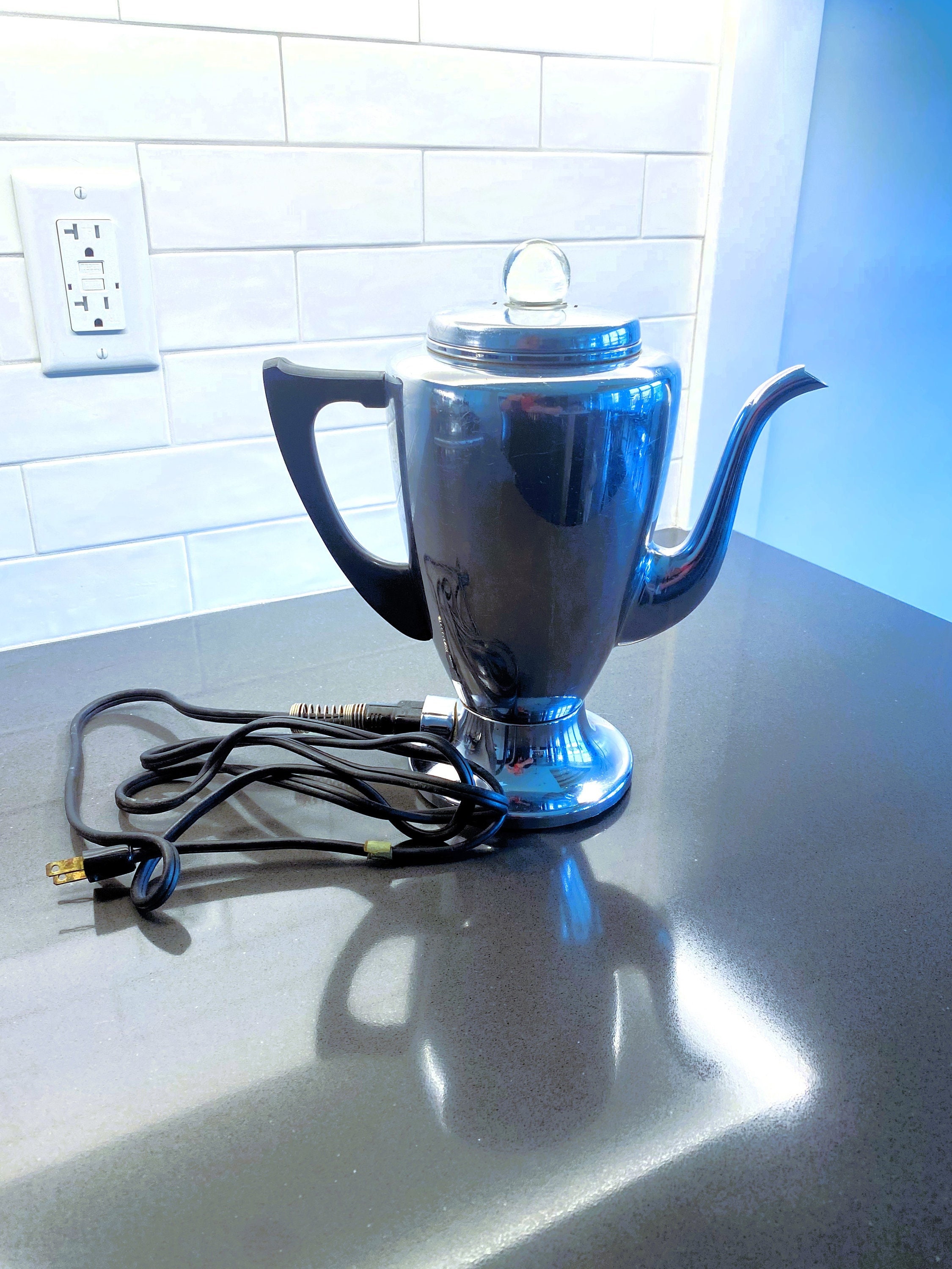 Mirro-matic Electric Percolator Coffee Pot Model 9652 M Complete