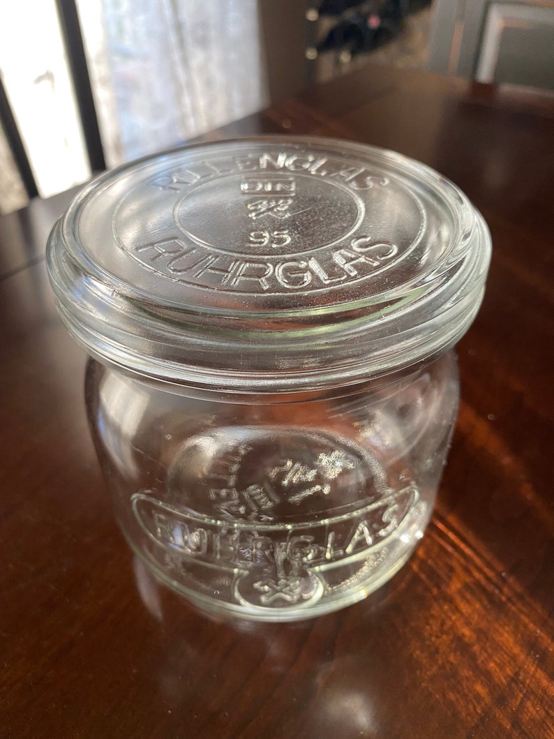 Vintage German Fruit / Canning Jar Ruhrglas Rillenglas 3/4 Etsy
