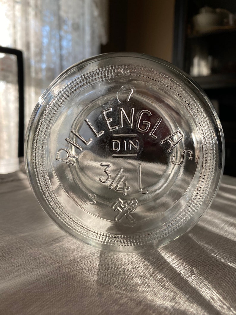 Vintage German Fruit / Canning Jar Ruhrglas Rillenglas 3/4 Etsy