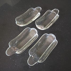 Vintage Indiana Glass Banana Split Boote, Klarglas Banana Split Dish