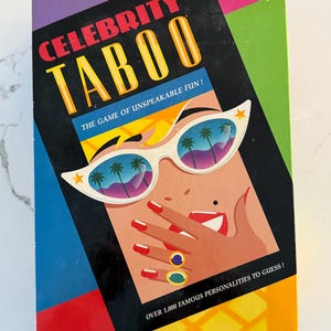 Celebrity Taboo - The Game of Unspeakable Fun (1991) by Milton Bradley - COMPLETE