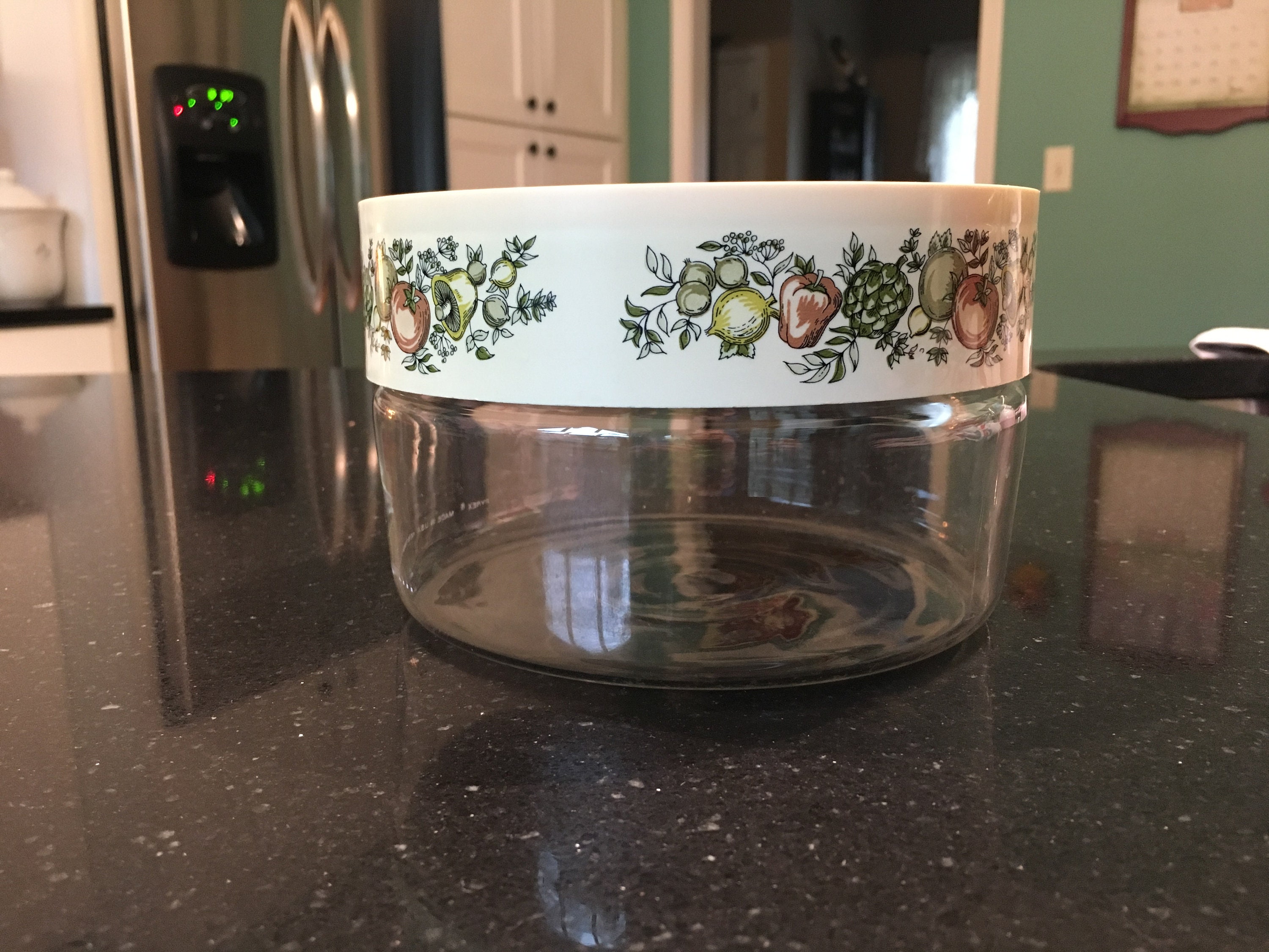 Pyrex Store N' See Glass Jar Canister W/spice of Life Lid Etsy