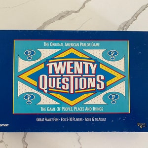 Twenty Questions Board Game, The Game of People, Places and Things by Pressman (1988) - COMPLETE