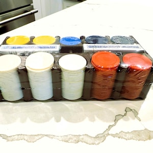 Vintage Poker Caddy Set with Playing Cards & Poker Chips (300+ Chips)