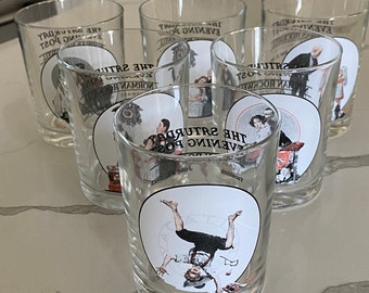 Norman Rockwell Glassware - The Saturday Evening Post Collection by Curtis Publishing Co.