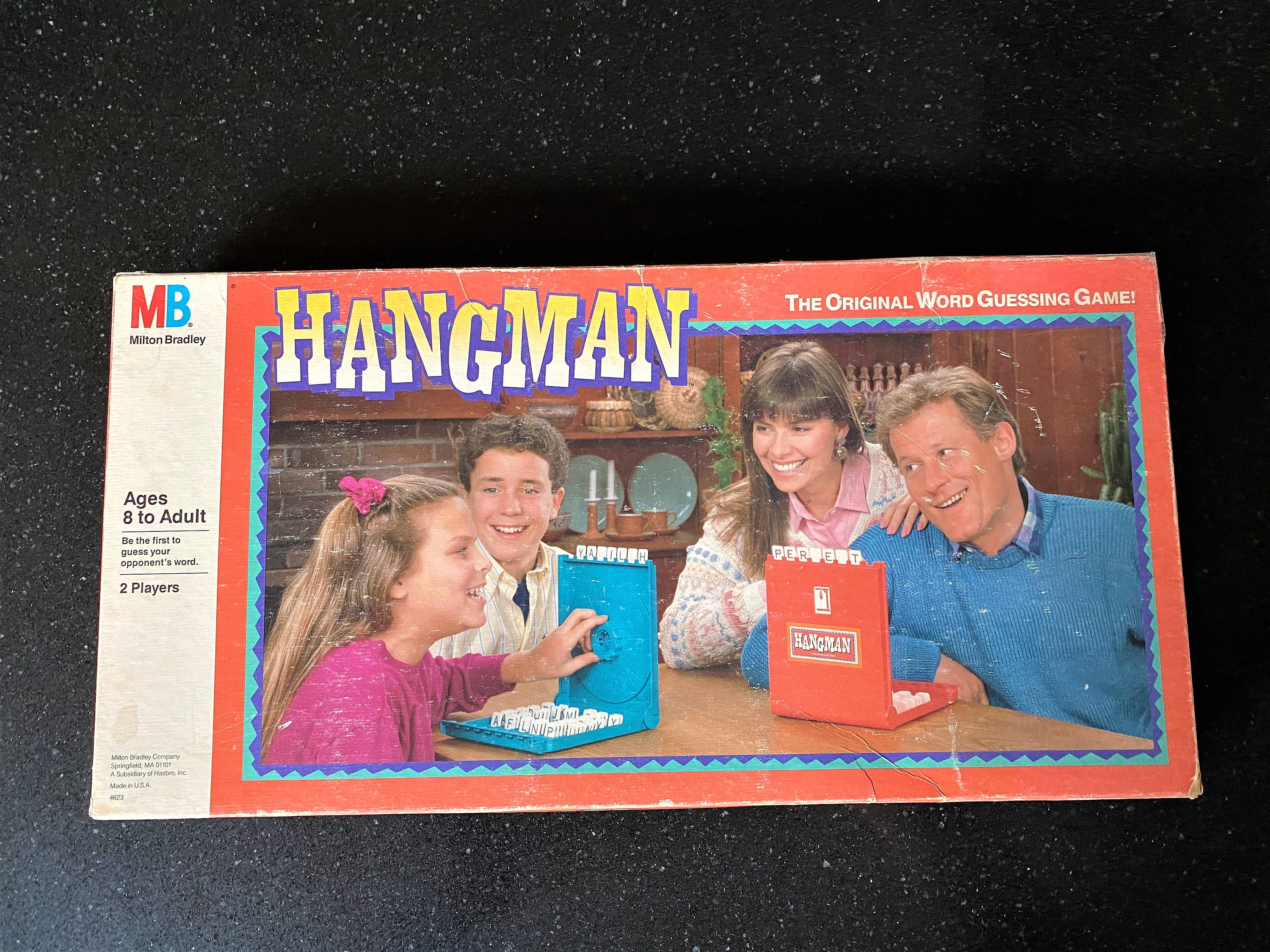 Vintage Table Top Hangman Spelling Game COMPLETE - by RandToy