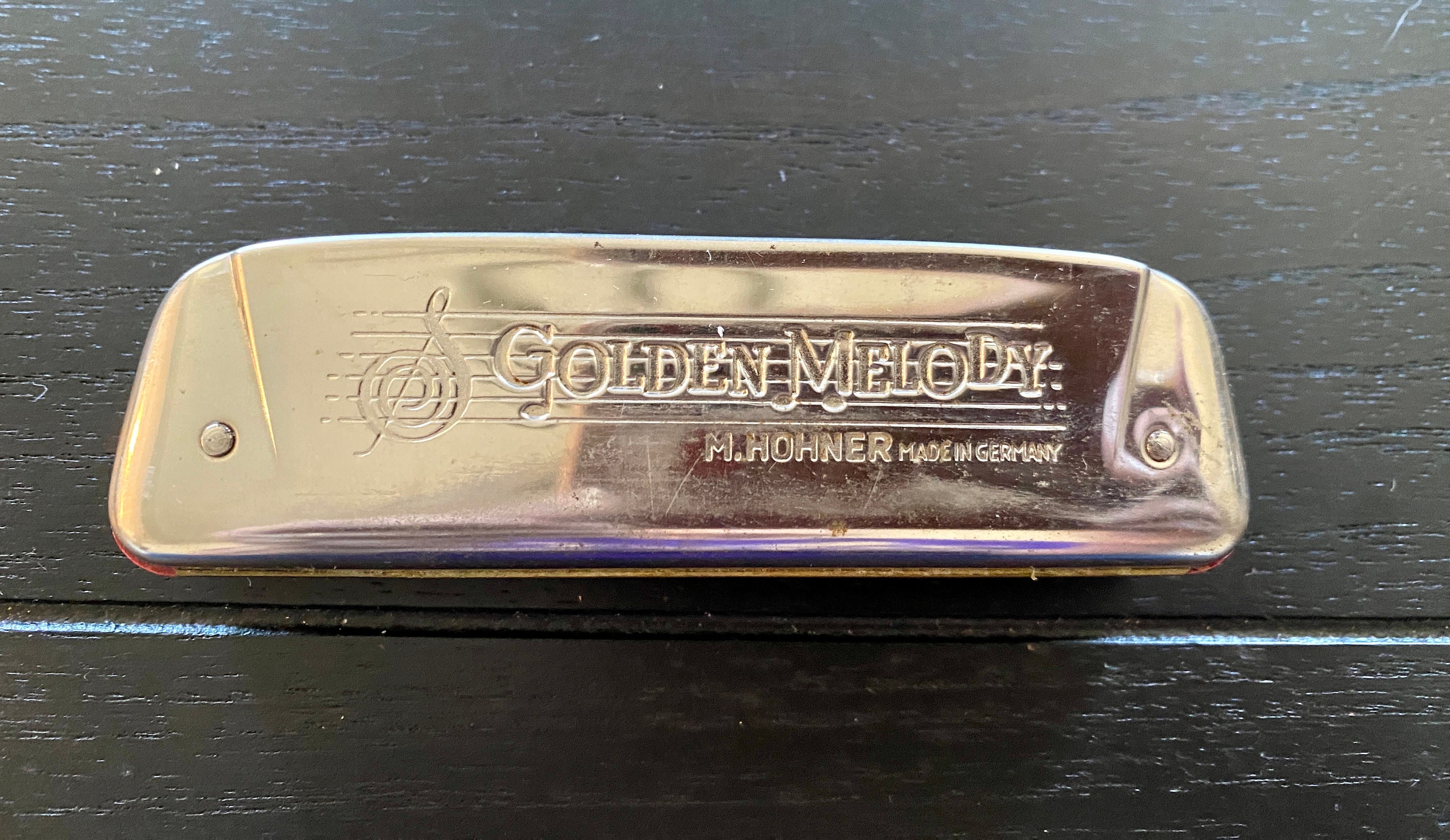 ヴィンテージ M. Hohner Golden Melody ハーモニカ Dキー
