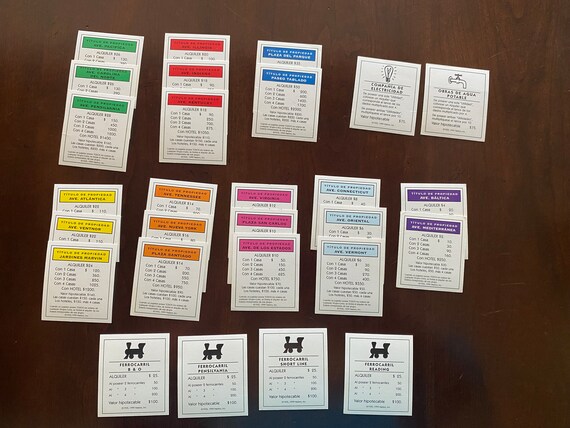 Monpoly Question Card Monopoly Board Game Cards