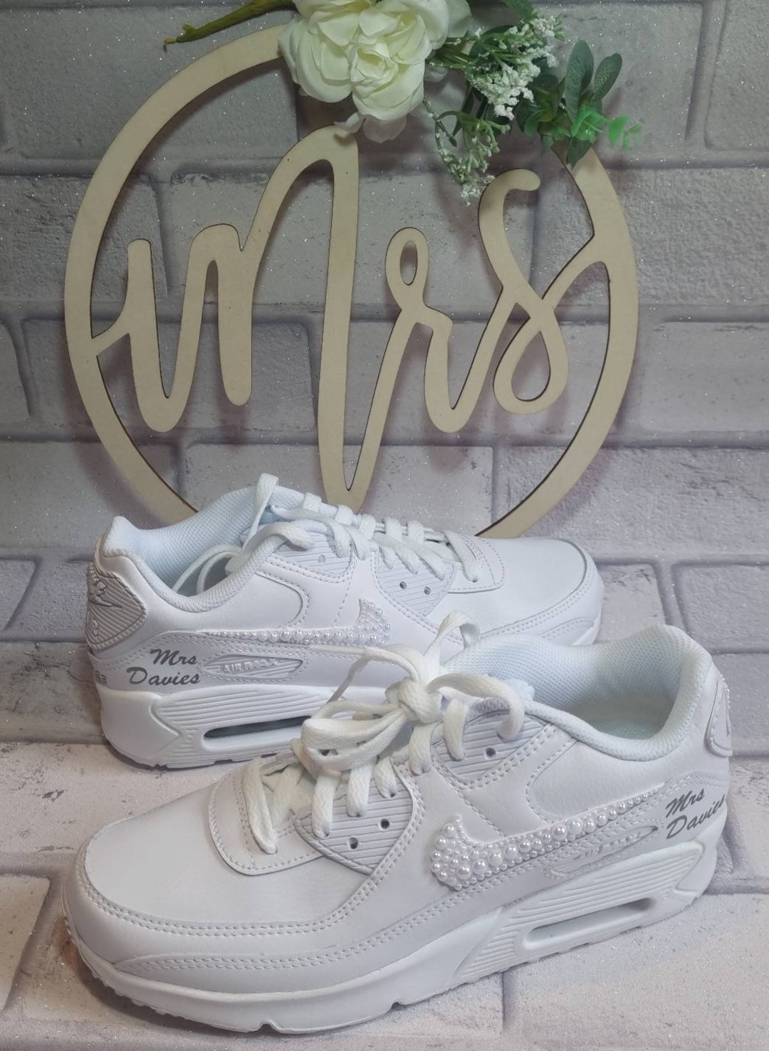 Nike air max 90 trouwschoenen gepersonaliseerde air max 1 aangepaste trouwschoenen Nike trouwschoenen Etsy Nederland