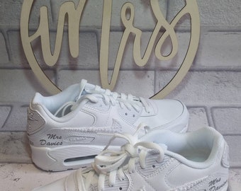 Zapatos de boda Nike air max 90, zapatillas de boda personalizadas air max 1 personalizadas, zapatos de boda Nike