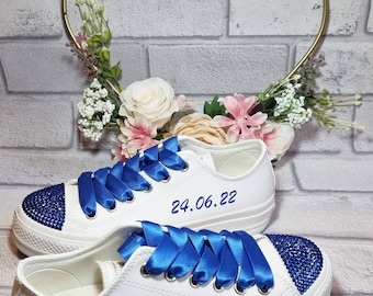 Wedding converse trainers, platform bridal shoes, leather converse wedding pumps, leather bridal shoes, mono white wedding shoes