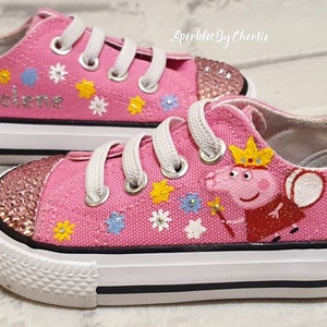 Peppa pig shoes, peppa pig zapatillas personalizadas, personalizadas, zapatillas para niños Kids Pink shoes, Custom Small shoes imagen 5