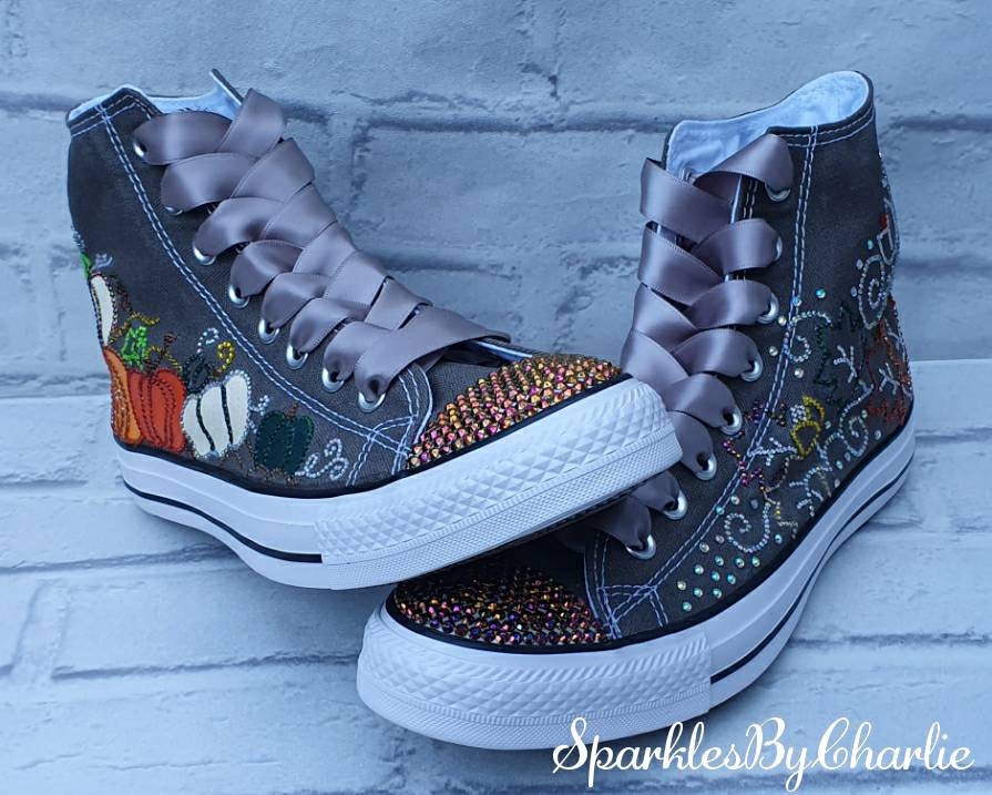 コンバース　Halloween Custom Halloween Converse Embroidery Sneakers - Spooky