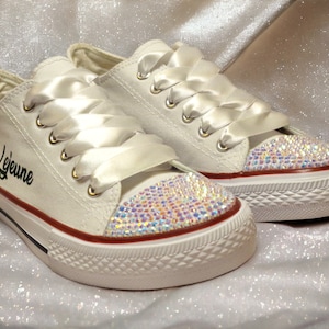 Wedding trainers for bride, Personalised Wedding Shoes, Brides Pumps, Wedding Canvas Shoes, Bridal Shoes, Wedding Pumps, Bridesmaid trainers