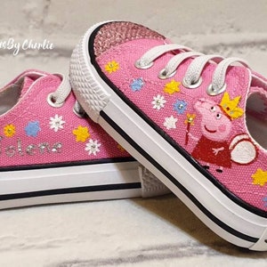 Peppa pig shoes, peppa pig zapatillas personalizadas, personalizadas, zapatillas para niños Kids Pink shoes, Custom Small shoes imagen 6