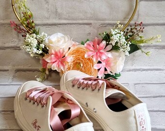 Converse Wedding Shoes, Personalised Wedding Pumps, Bridal
