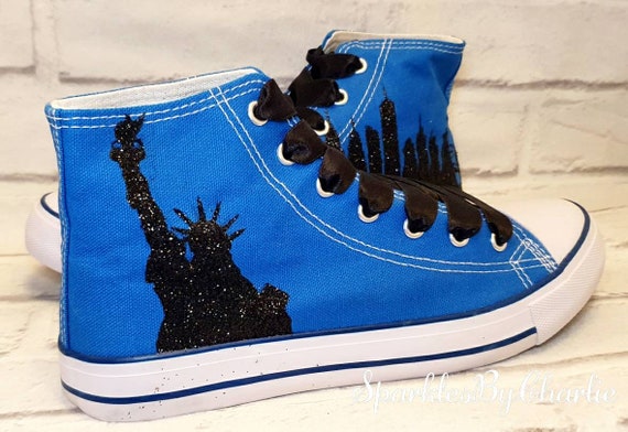 New York Skyline Shoes Manhattan Skyline Converse - Etsy