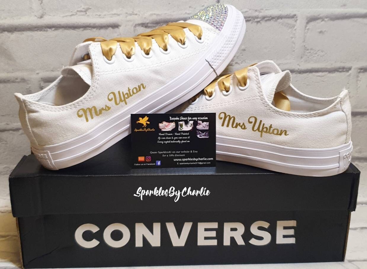 personalised bridal trainers