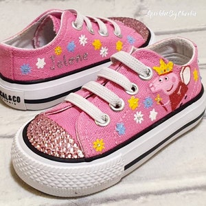 Peppa pig shoes, peppa pig zapatillas personalizadas, personalizadas, zapatillas para niños Kids Pink shoes, Custom Small shoes imagen 1