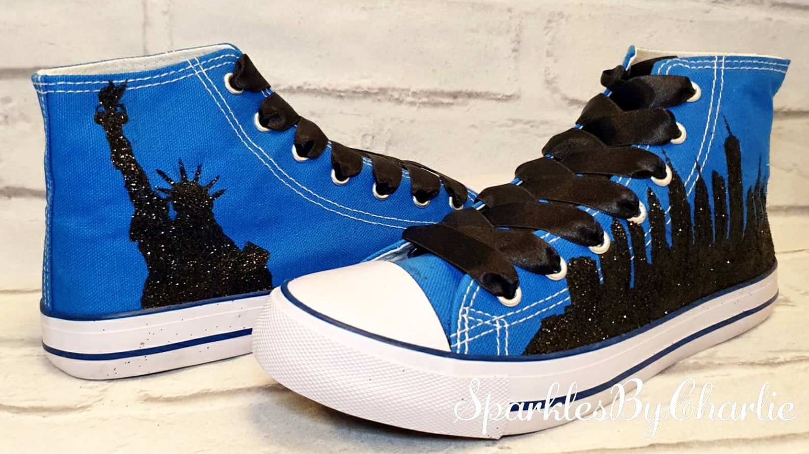 New York Skyline Schuhe Manhattan Skyline Converse Newyork Etsy