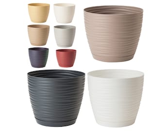 Plant Pots Indoor With Saucers Sahara Flowerpot Garden Flower Planters  Stand