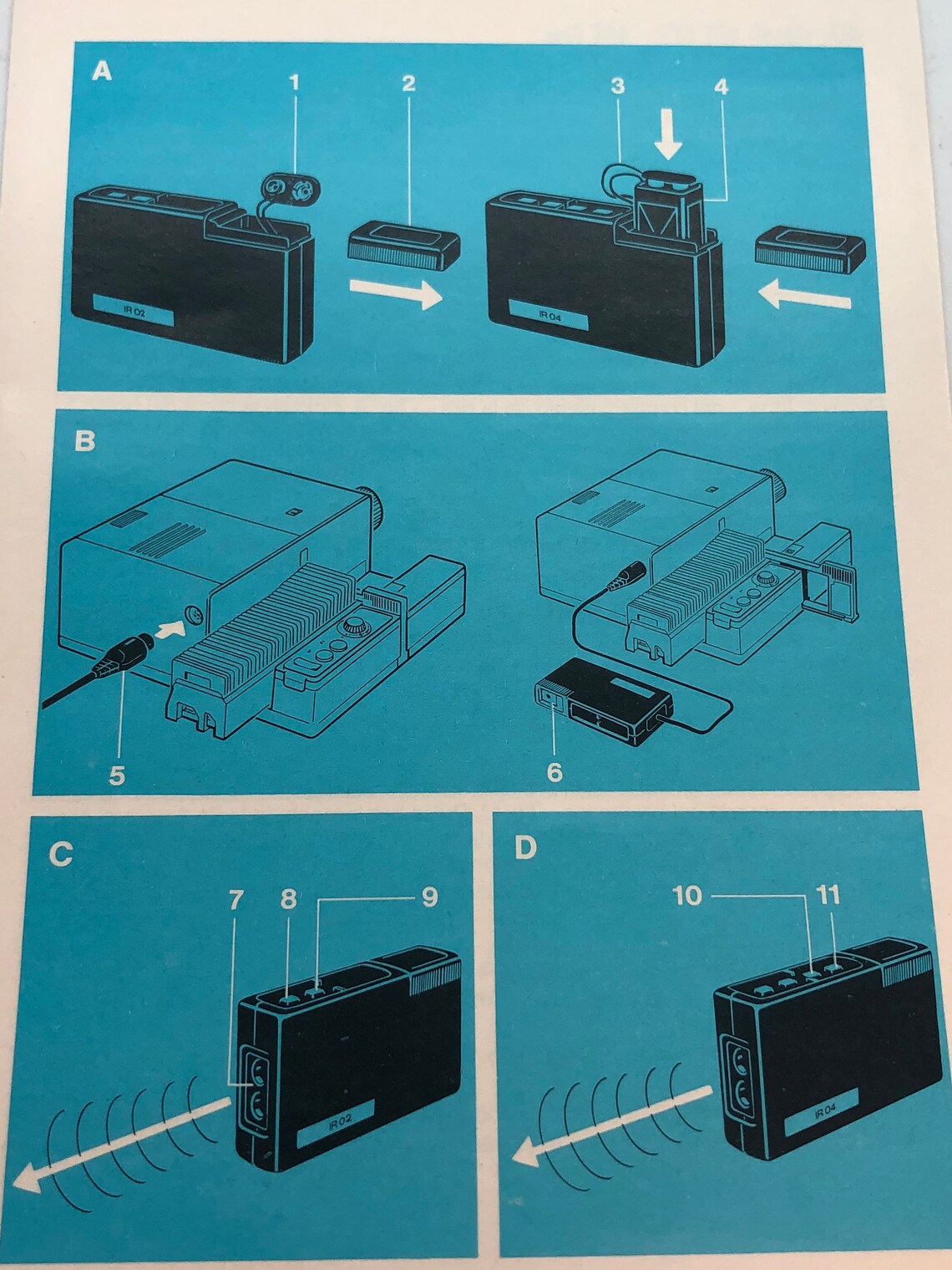 Rollei / European Infrared Slide Projector Remote IR02 NEW Etsy