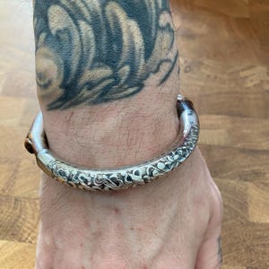 very cool vintage Stirling & bamboo bracelet in amazing condition