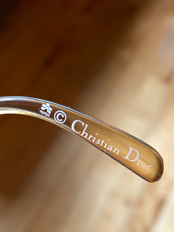 Christian Dior ‘70-80’s eyeglasses 2428 yellow/br… - image 3