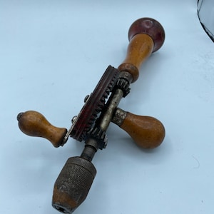 Unbranded USA Vintage Hand Holz Bohrer bisschen seltsam und Bits cool