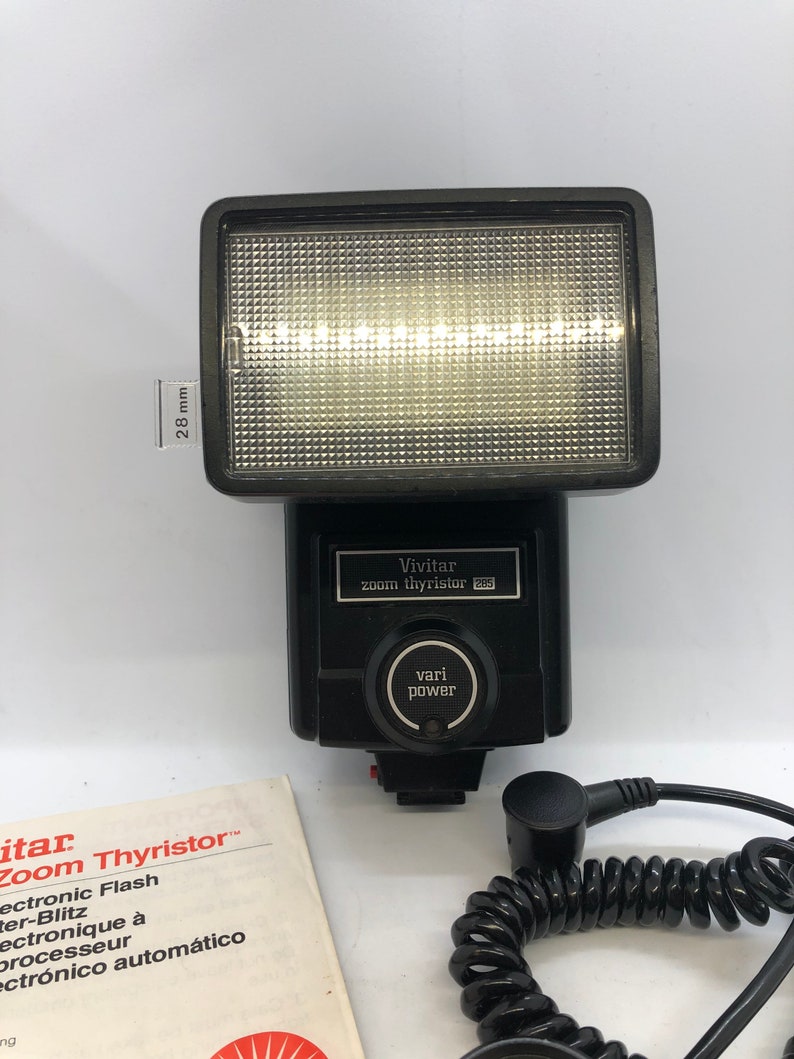 Vivitar 285 Zoom Thyristor Flash W/ off Camera Attachment 90 Etsy