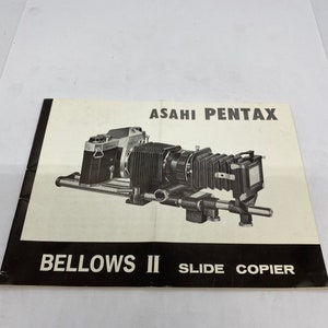 Asahi Pentax  bellows II Focusing Attachment operation Manual!