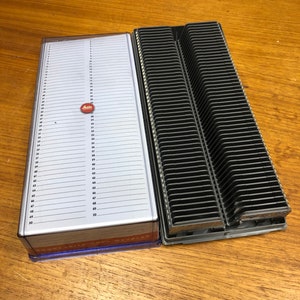 Leica Leitz Set/2 35mm Slide Trays w/Storage Case!