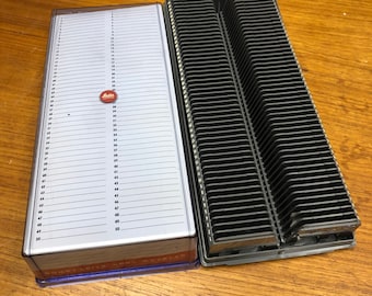 Leica Leitz Set/2 35mm Slide Trays w/Storage Case!