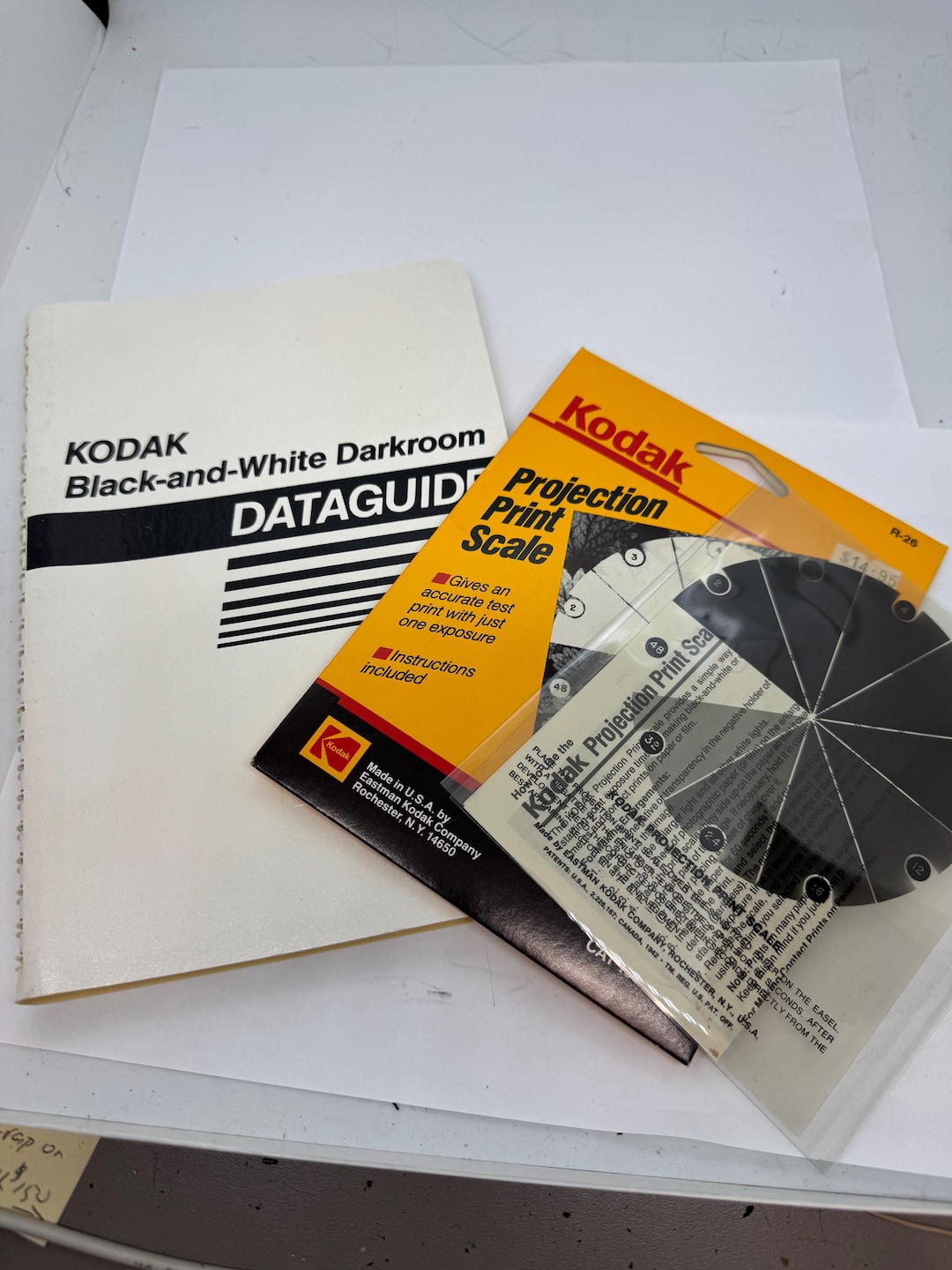 Kodak Projection Print Scale/kodak B &amp; W Dark Room Dataguide Book ...
