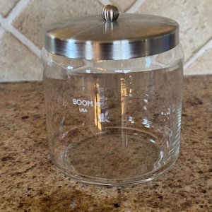 Boom vidro 4 1/2” H pote de boticário hortelã sem danos