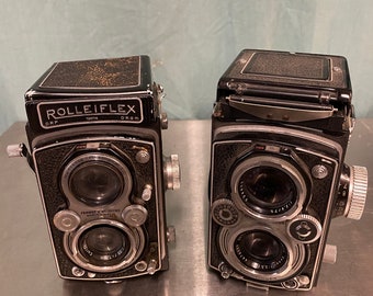 TWO Rolleiflex 3.5 parts/repair cameras as is no warranty