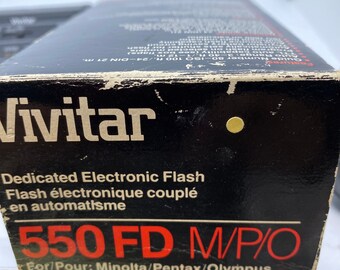 Flash Vivitar 550 FD CR Pour Canon, Ricoh - Photographie Argentique Occasion
