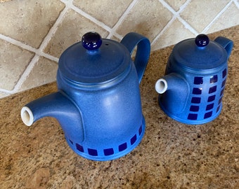 Beautiful pair of Denby  tea pots 5.5 & 7” h English  made