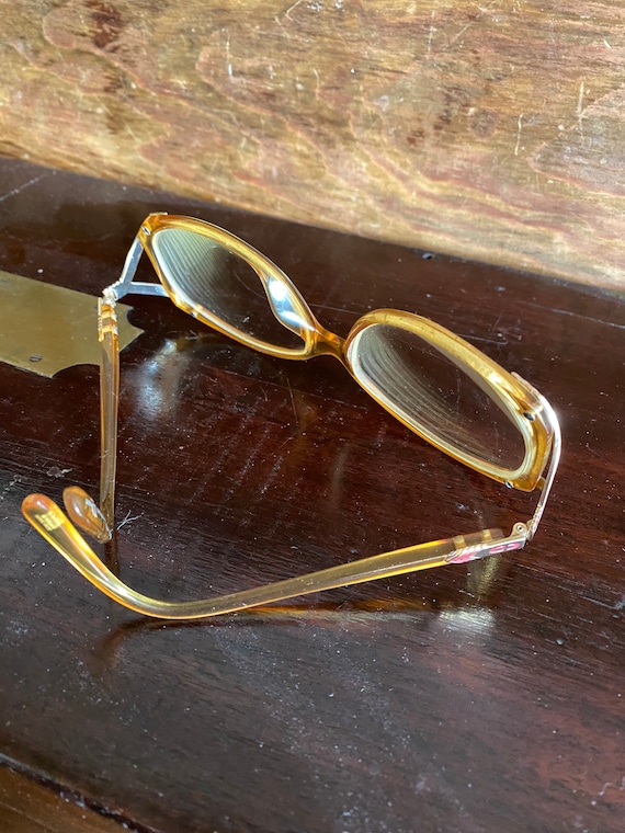 Christian Dior ‘70-80’s eyeglasses 2428 yellow/br… - image 2