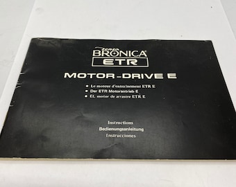 Zenza Bronica ETRS AE-II finder E  multi language Operator Manual!