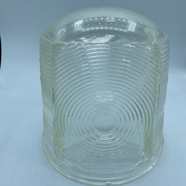 Very rare tall Crouse-Hinds/Kopp Glass low intensity aviation runway light globe  fresnel lens new in box or convert to a lamp!