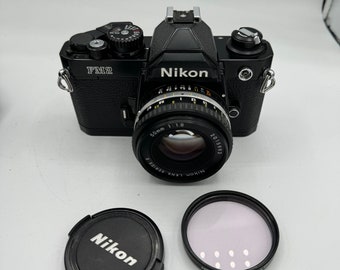 Beautiful Nikon FM2N 35mm black Body film camera w/50mm lens ex++ fully professionally serviced 90 day warranty