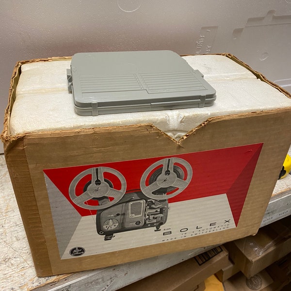 Bolex Paillard Swiss Made 18-15 8mm film projector excellent plus  &  original box ! 90 day warranty.